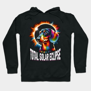 Sunlit Dachshund Eclipse: Fashionable Tee for Dachshund Lovers and Eclipses Hoodie